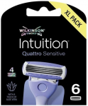 Asendusterad raseerijatele Wilkinson Sword Intuition Quattro Sensitive, 6 tk