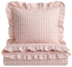 Voodipesukomplekt Homla Whisper 245191, valge v./roosa v., 50 x 60 cm, 200 x 220 cm, 3 os.