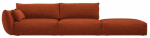 Diivan, parempoolne Cosmopolitan Design Matera Eden 10, telliskivi punane v., 110 x 264 cm x 85 cm