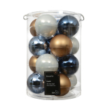 J&otilde;ulupuu m&auml;nguasjade komplekt Decoris Winter, mitmev&auml;rviline, klaas, 16 tk