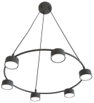 Kahjustatud pakendiga toode. L&uuml;hter rippuv Emibig Starlit 1372/6, GX53, 6 x 8 W, must v. / must v.