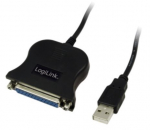 Adapter Logilink USB to D-SUB USB A male, DSUB 25-pin, 1.8 m, must