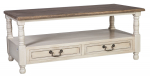 Kohvilaud Home4you Samira 13755, valge v., 110 cm x 55.5 cm x 45 cm