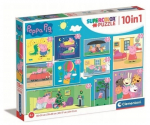 Pusle Clementoni Peppa Pig 10 in 1 20271, 60 cm x 20 cm, 330 tk, mitmev&auml;rviline