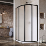 Du&scaron;ikabiin Ravak SuperNOVA SKCP4-80, pool&uuml;mar, aluseta, 80 cm x 80 cm x 195 cm, must v./karastatud