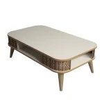 Kohvilaud Kalune Design Eylul, pruun v./beež v., 60 cm x 105 cm x 34.6 cm