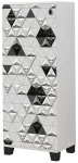 Kingakapp Kalune Design Filinta 803, valge v./must v., 50 cm x 38 cm x 127 cm