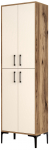 Eraldi seisev vannitoakapp Kalune Design Berlin A, kreemjasvalge/pruun v., 35 cm x 60 cm x 200 cm