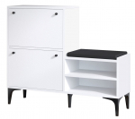 Kingakapp Kalune Design Fredy, valge v./must v., 110 cm x 35 cm x 92 cm