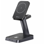 Juhtmevaba laadija AceFast E3 3-in1, 3 x Qi Wireless, must v., 15 W
