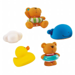 Vannim&auml;nguasjade komplekt Hape Bath Squirts Teddy And Friends E0201, mitmev&auml;rviline, 5 tk