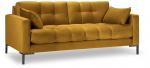 Diivan Micadoni Home Mamaia Velvet, kollane, 152 x 92 cm x 75 cm