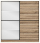 Riidekapp Kalune Design Kale 7171, valge v./pruun v./beež v., 52 cm x 220 cm x 210 cm