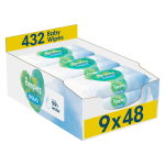 Niisked salvr&auml;tikud beebidele Pampers, harmonie aqua, 9 x 48 tk.