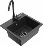 K&ouml;&ouml;givalamu Mexen Milo 66505-76-670200-70-B, graniit, 43.5 cm x 41 cm x 17.1 cm, must