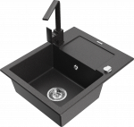 K&ouml;&ouml;givalamu Mexen Enzo 6506-76-670300-76, graniit, 57.6 cm x 46.5 cm x 17.4 cm, must/kroom