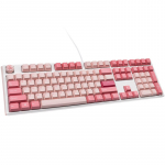 Juhtmega m&auml;nguklaviatuur Ducky One 3 Gossamer Cherry MX Black Clear-Top, EN, valge v./roosa v.