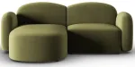 Nurgadiivan Micadoni Home Blair Velvet, heleroheline v., vasak, 194 x 155 cm x 80 cm