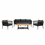 Aiam&ouml;&ouml;bli komplekt Domoletti Elegance, must v./hall v., 5 istekohta