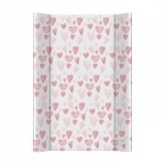 M&auml;hkimismatt Ceba Baby Ultra Light Lots Of Love, 70 cm x 50 cm, valge/roosa