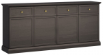 Kummut Gala Meble Lucca K4D4S, must v., 86 cm x 39.5 cm x 193 cm