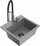 K&ouml;&ouml;givalamu koos kraaniga Mexen Milo Aster, graniit, 43.5 cm x 41 cm x 17.1 cm, h&otilde;be/must/hall