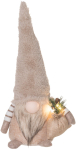 J&otilde;uludekoratsioon "P&auml;kapikk" Winteria LED-valgustusega, 45 cm, pruun v./valge v.