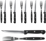 S&ouml;&ouml;giriistade komplekt BBQ Set, h&otilde;be v./must v., 12 tk.