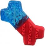 M&auml;nguasi koerale, luu Placek Dual bone, 13.5 cm, sinine/punane