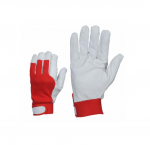 Kindad nahast Forte Tools, valge/punane, XXL