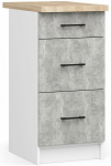 Alumine k&ouml;&ouml;gikapp Akord Oliwia S40, pruun v./valge v./hall v., 40 cm x 46 cm x 85 cm