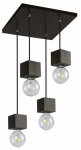 Valgusti lagi Spot-Light Trongo, E27, 4 x 60 W, must v./p&auml;hklipuu v.
