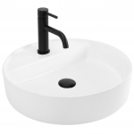 Vannitoa kraanikauss Rea Ronda, keraamiline, 45 cm x 45 cm x 11 cm, valge v.