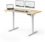 Kirjutuslaud reguleeritava k&otilde;rgusega SENSE7 Nojo Light, valge v./hele pruun v.