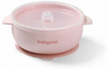 Kleepuv kauss BabyOno Be Active 1662/02, 6+ kuud, 14.5 cm, silikoon, roosa v.