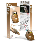 3D-pusle Owl, 8.2 cm x 2.4 cm, 12 tk, pruun v.