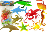 Kujukeste komplekt Lean Toys Undersea Animals, 9 tk, mitmev&auml;rviline