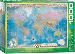 Pusle Eurographics World Map With Flags, 49 cm x 66 cm, 1000 tk, mitmev&auml;rviline