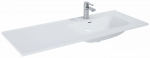 Vannitoa kraanikauss Elita Skappa Right (80+40), keraamiline, 121 cm x 46.4 cm x 1.8 cm, valge v.