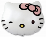 Fooliumist &otilde;hupall erikujuga GoDan Hello Kitty Head, valge v.