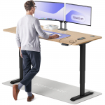 Arvutilaud reguleeritava k&otilde;rgusega Desktronic HomePro, 180 cm x 80 cm, 63 - 128 cm, must v./bamboo v.