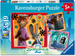 Pusle 3in1 Ravensburger Zootopia 2 12004137, 21 cm x 21 cm, 147 tk, mitmev&auml;rviline