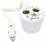 Auto laadija Bottari, Cigarette Lighter Socket/2 x USB