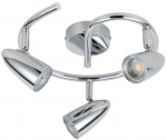Valgusti lagi Candellux Liberty 93-49612, 3000 &deg;K, 3 x 4 W, alumiinium v./kroom v.
