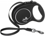 Automaatne jalutusrihm Flexi Black Design, must v., M 5m