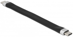 Juhe Delock, USB Type C, 13.5 cm, must v.