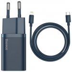 Telefoni laadija Baseus Super Si 1C, USB-C, sinine v., 20 W