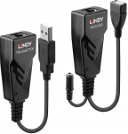 Adapter Lindy USB 2.0 Cat.6 Extender 42674, 10000 cm, must