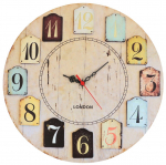 Kvartsseinakell Wallity Ms-44, pruun/mitmev&auml;rviline, 40 cm x 40 cm, 40 cm