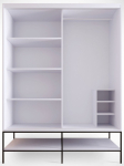 Riidekapp Kalune Design Martin 150, valge v., 150 cm x 57 cm x 200 cm